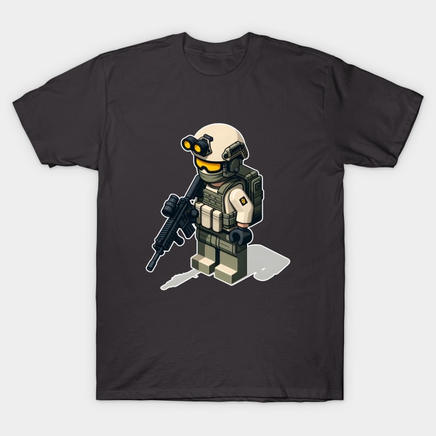 Tactical LEGO T-Shirt by Rawlifegraphic